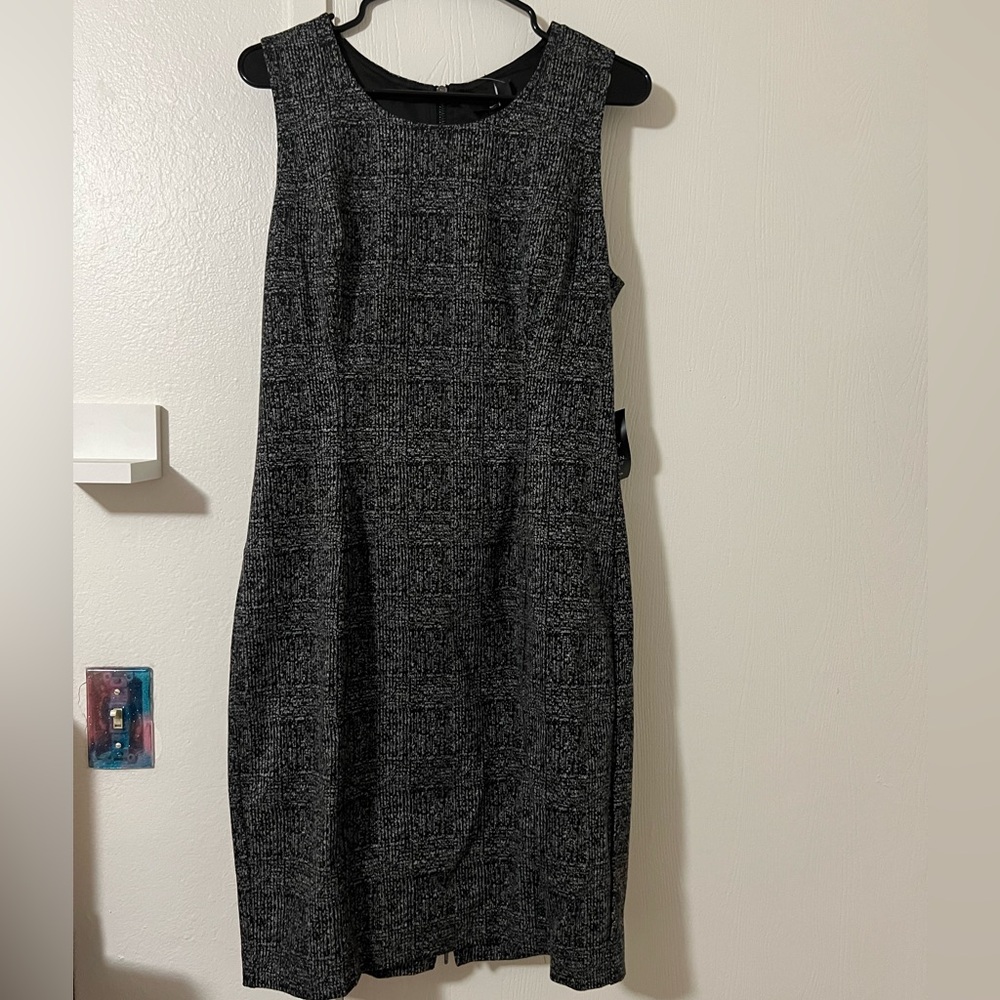 NWT White House Black Market Charcoal Sleeveless Dress with Full Back Zip - Picture 4 of 16